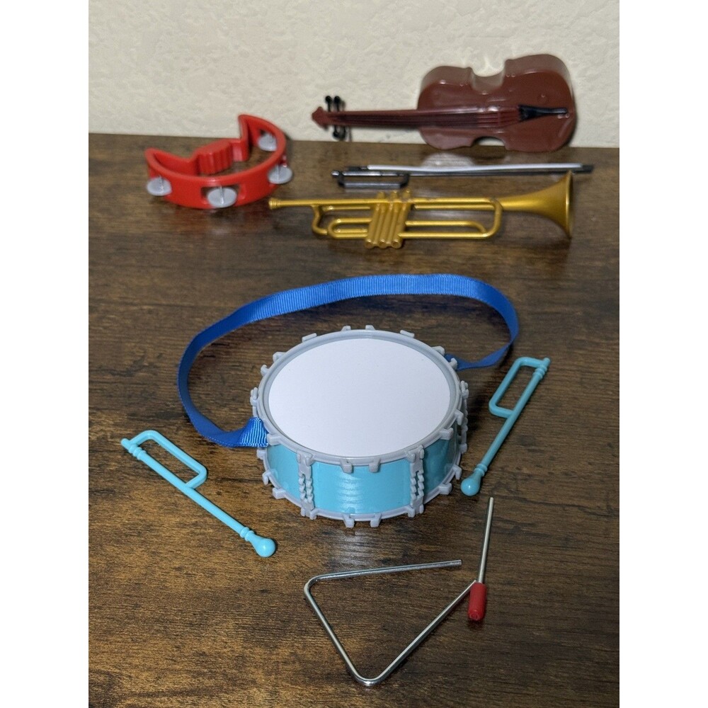 My Life Doll Instrument Set (fits 18" dolls) Violin Drum Tambourine Trumpet